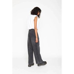 Sandrine Rose Size 25 Womens Jeans Black Wide Leg Distressed NWT